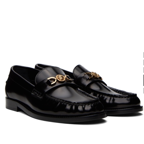 VERSACE Black Medusa '95 Loafers 6.5 womens - Picture 2 of 6